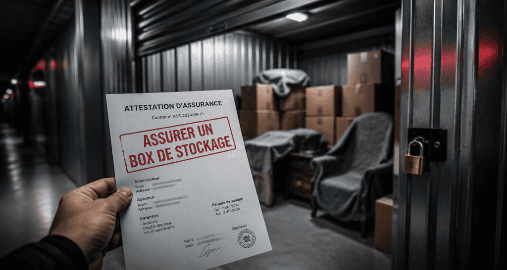 assurer un box de stockage attestation et cartons