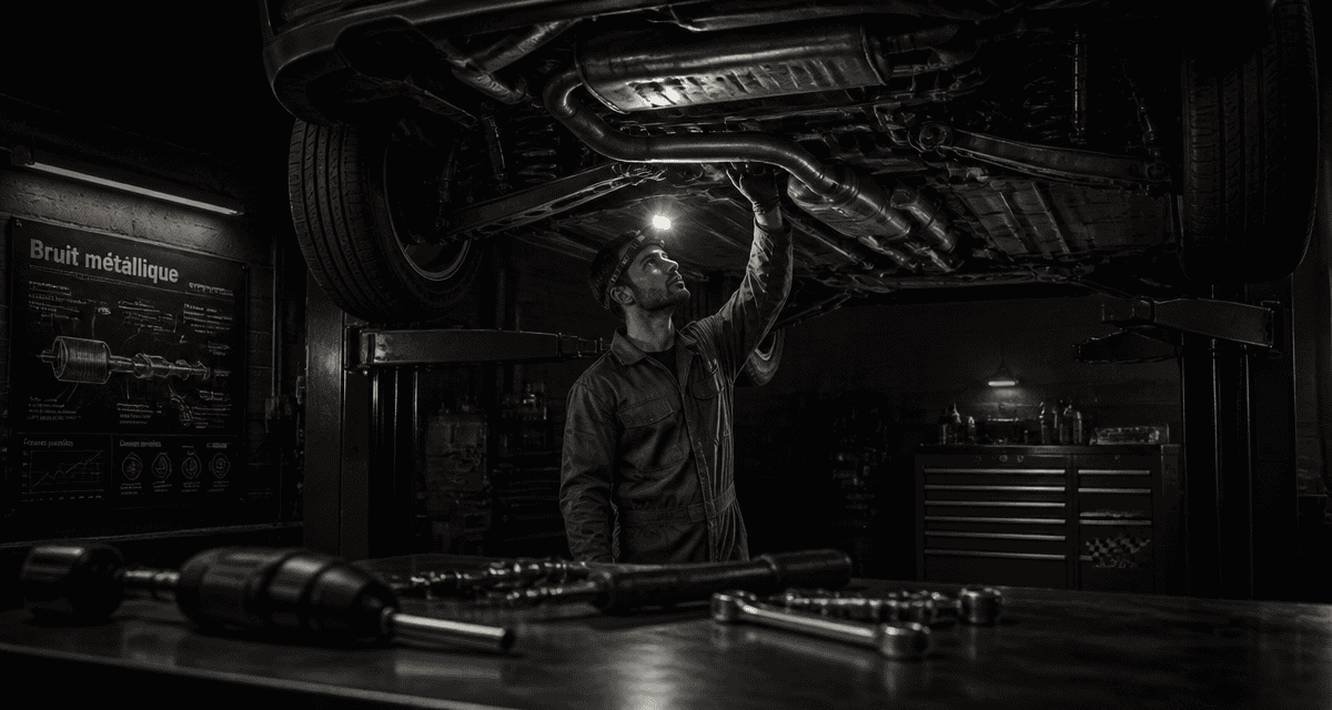 bruit métallique voiture sous inspection mécanique