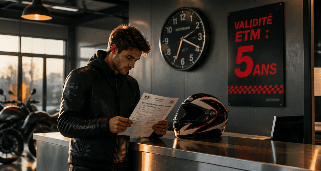 code moto valable combien de temps centre examen