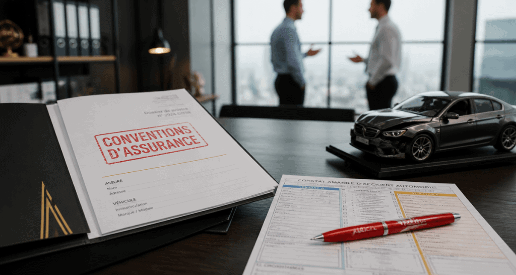 Conventions assurances dossier constat voiture