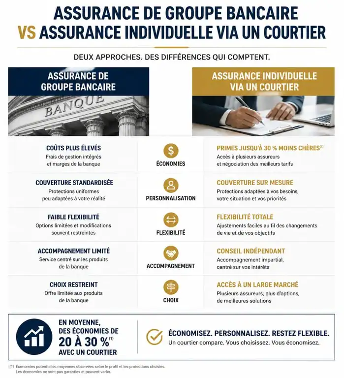 Comparatif assurance de prêt immobilier : banque vs courtier