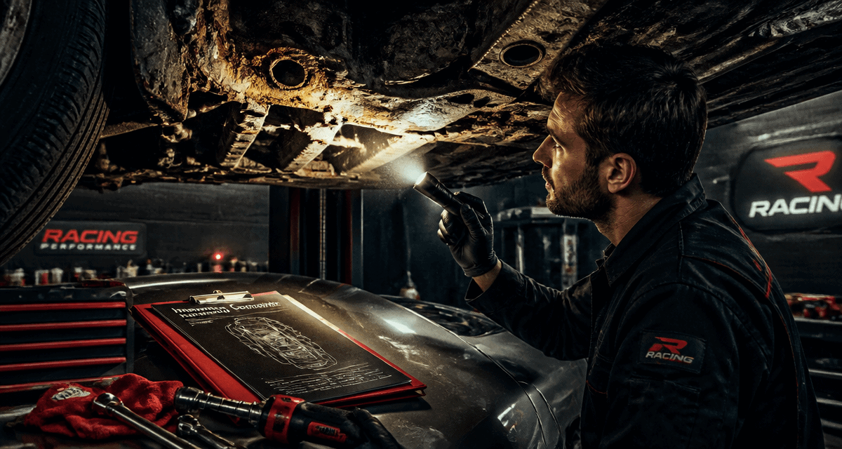 corrosion voiture châssis inspection garage