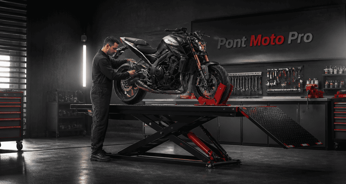 pont moto hydraulique atelier