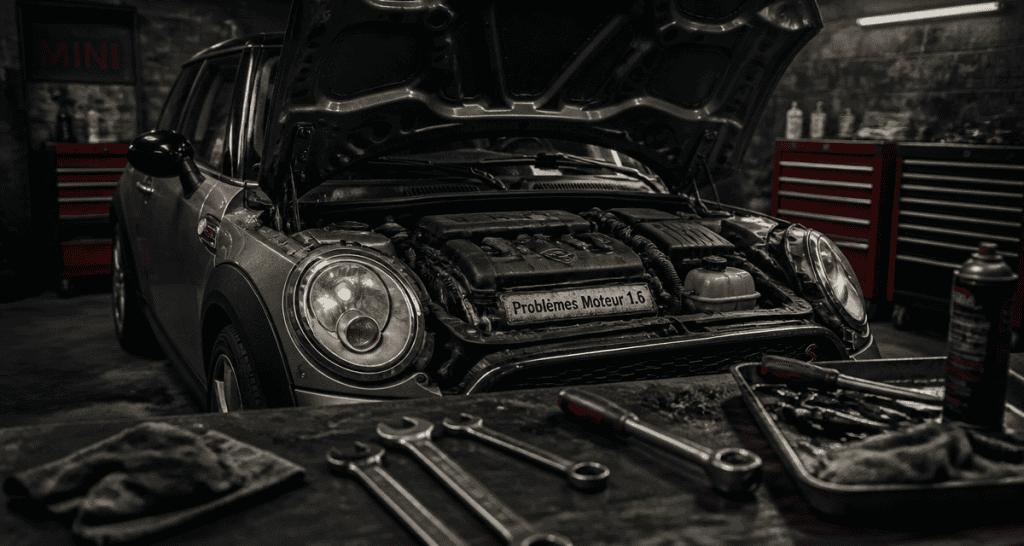 problème moteur mini cooper 1.6 essence en atelier