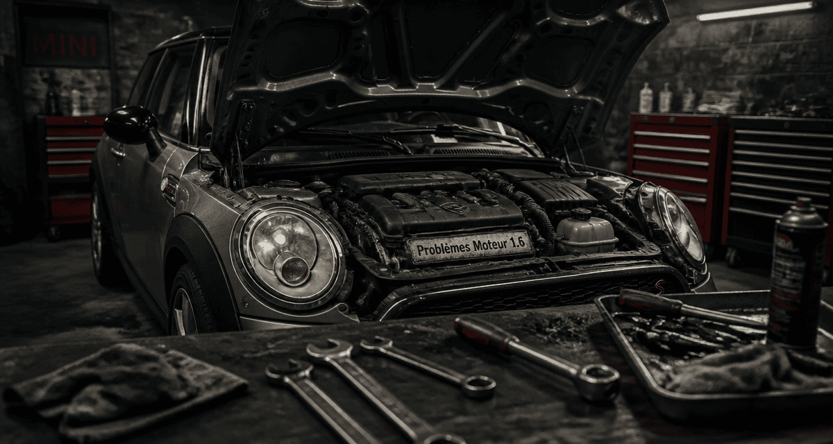 problème moteur mini cooper 1.6 essence en atelier