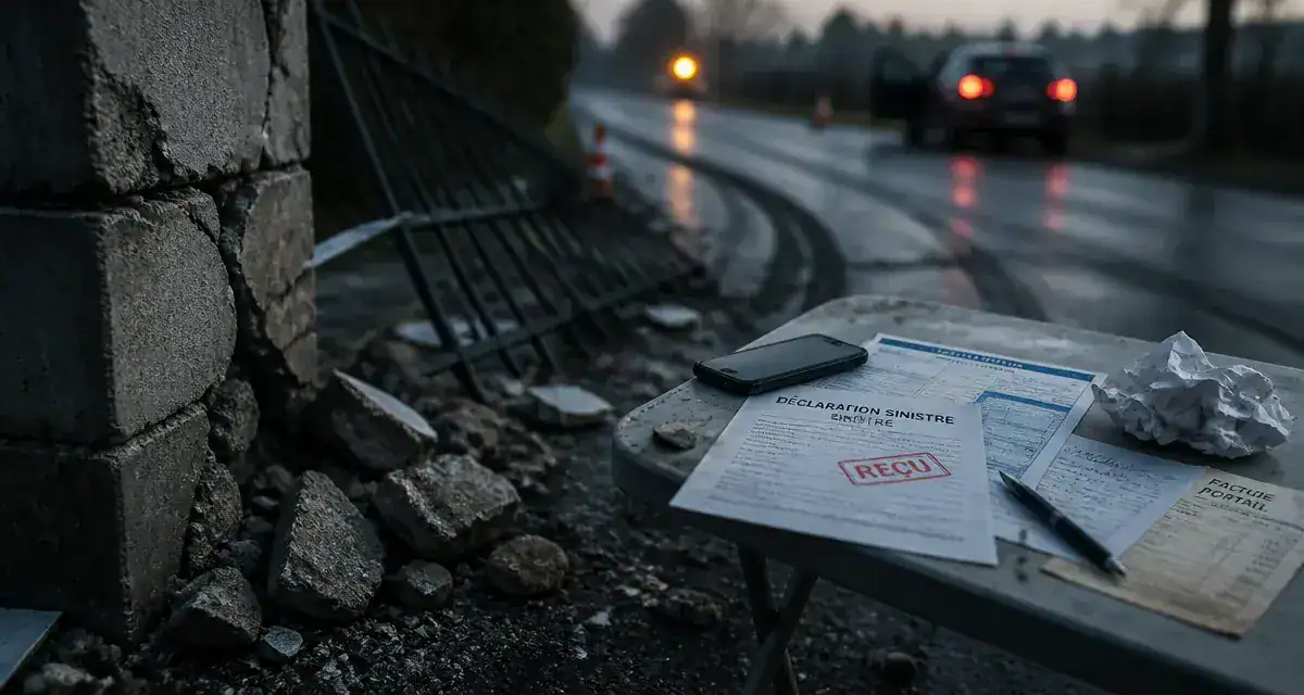 Clôture endommagée par une voiture : constat sinistre et déclaration