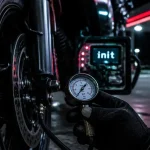 Gonfler pneu et init TPMS : manomètre et procédure de réinitialisation