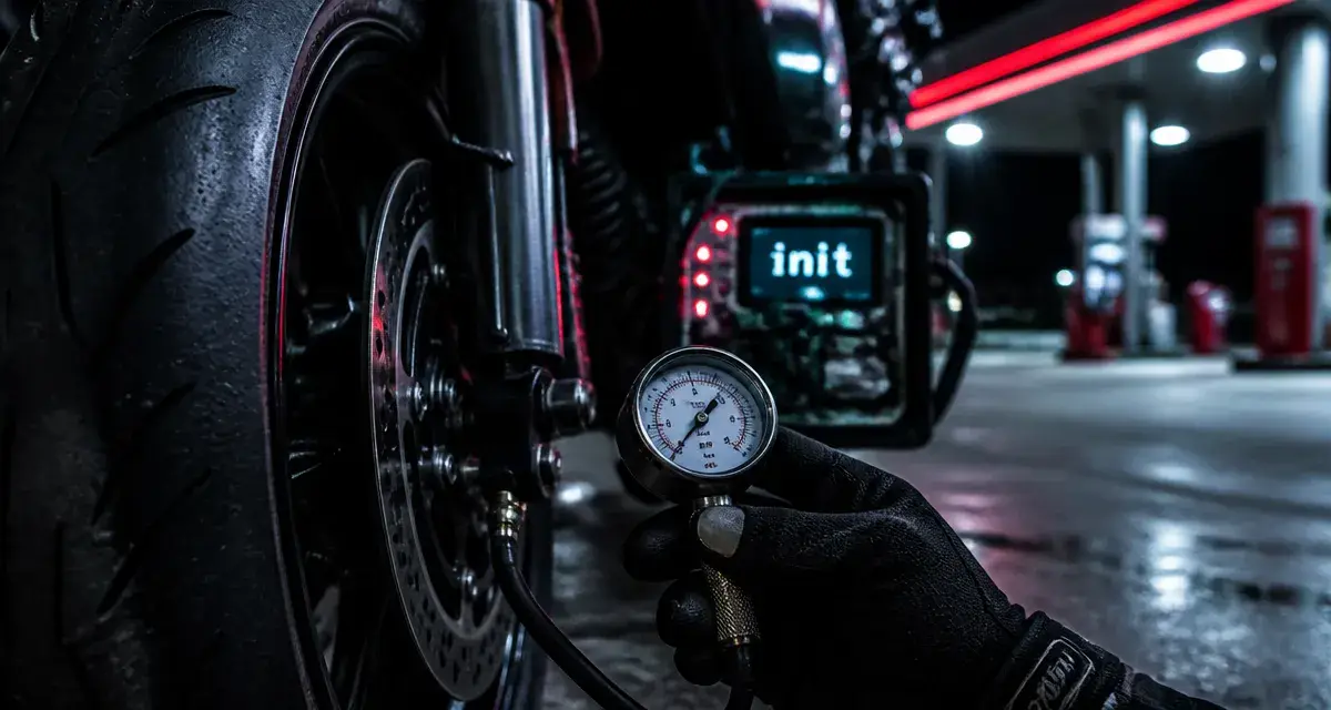 Gonfler pneu et init TPMS : manomètre et procédure de réinitialisation
