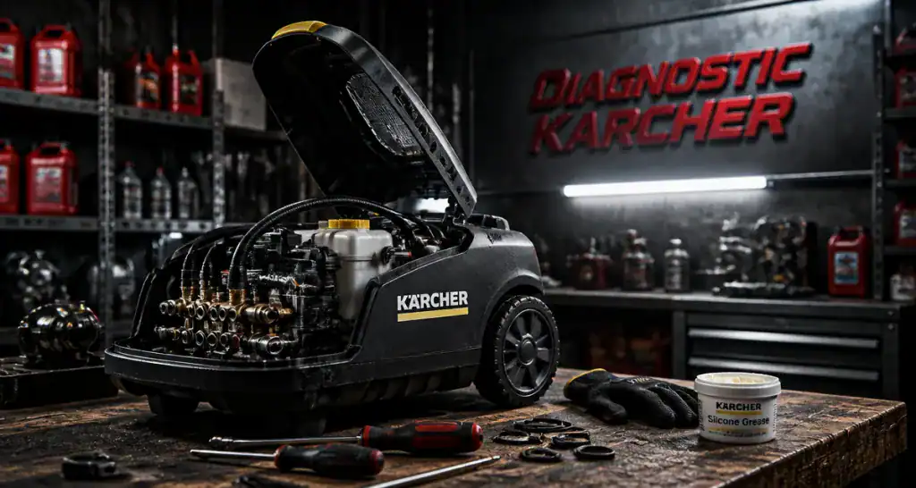 karcher en panne établi outils diagnostic