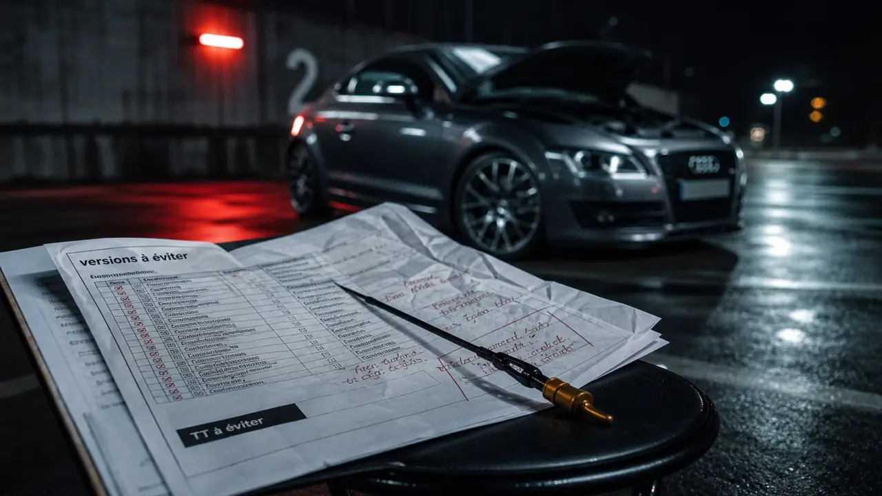 Audi TT modèle à éviter : versions qui consomment de l’huile, DSG et électronique