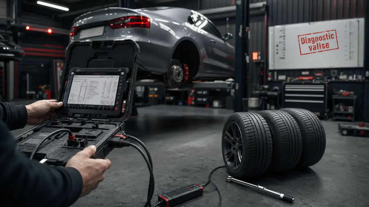 Best drives : valise de diagnostic auto en atelier, pneus et pont