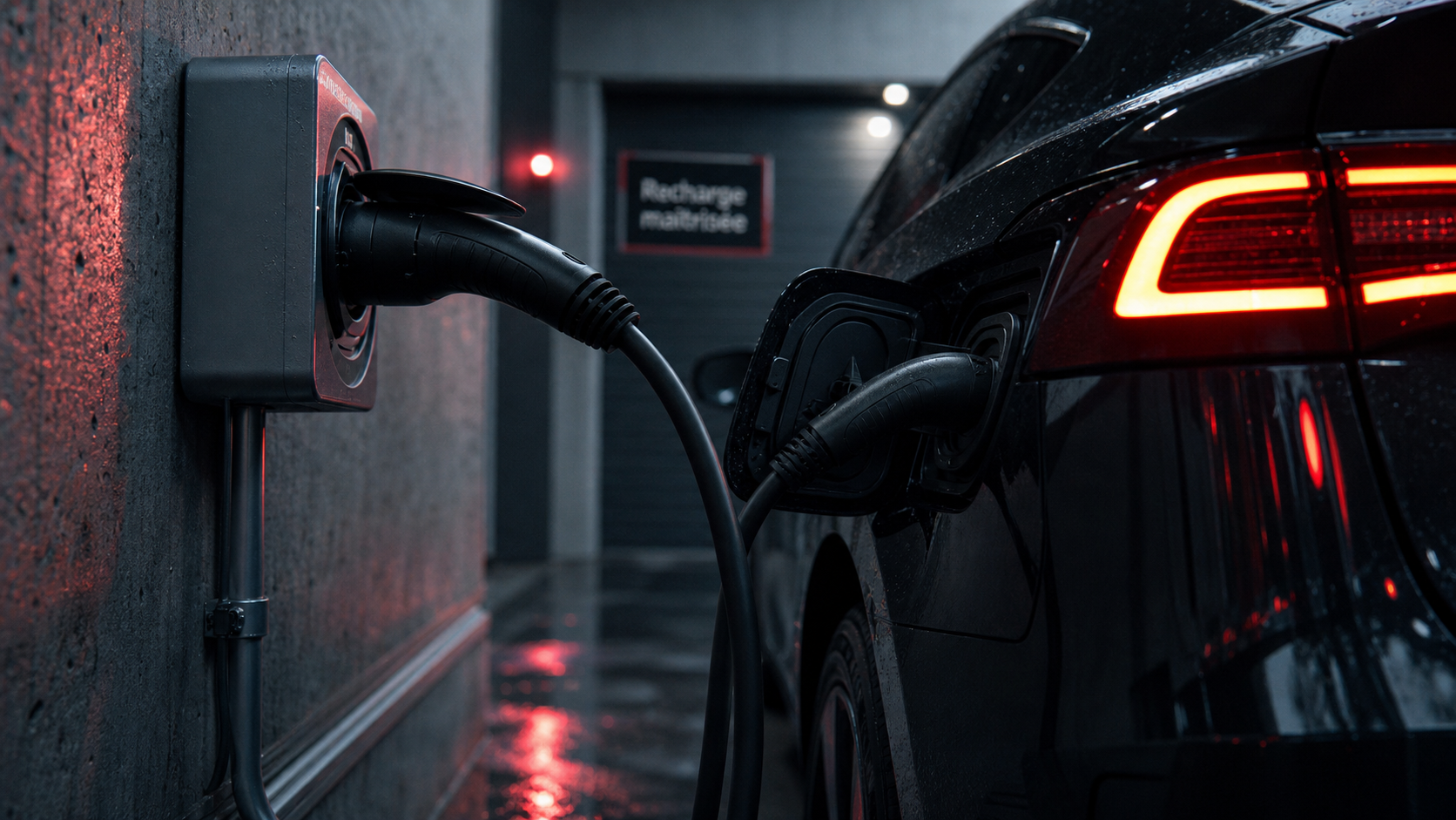 Prise renforcée pour comment brancher une voiture electrique, câble type 2 verrouillé