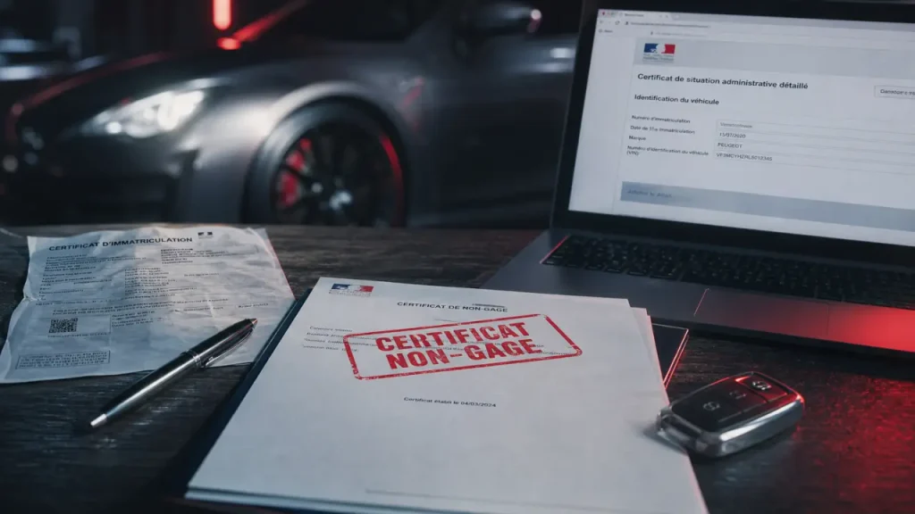 Voiture gagée : vérifier le certificat de situation administrative avant de vendre