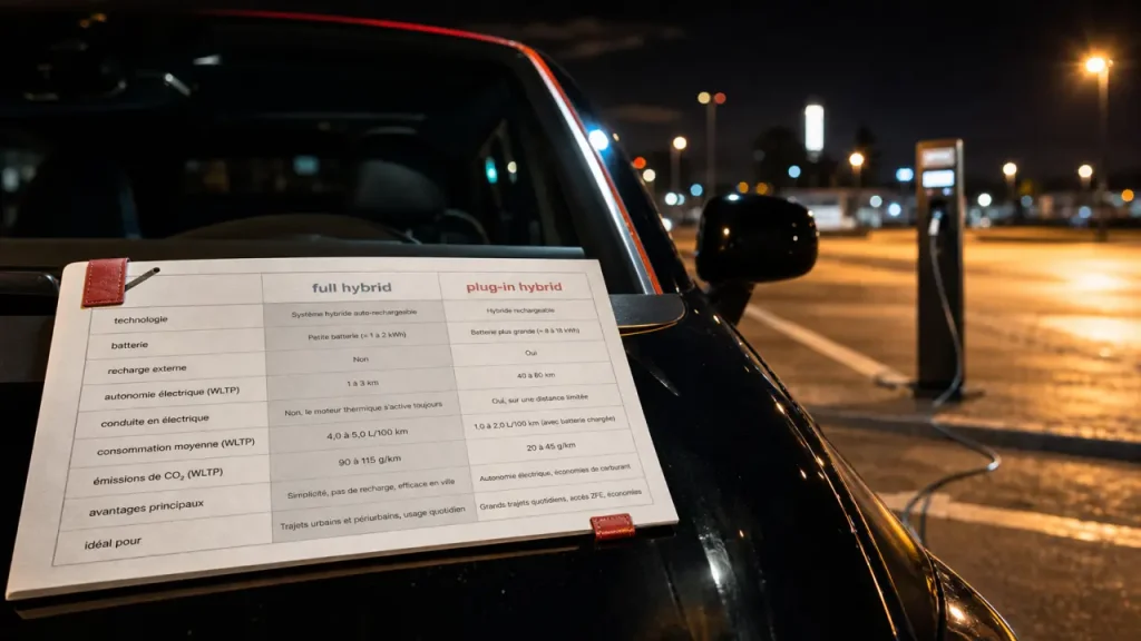 Voiture hybride : choisir entre full, mild ou rechargeable selon vos trajets