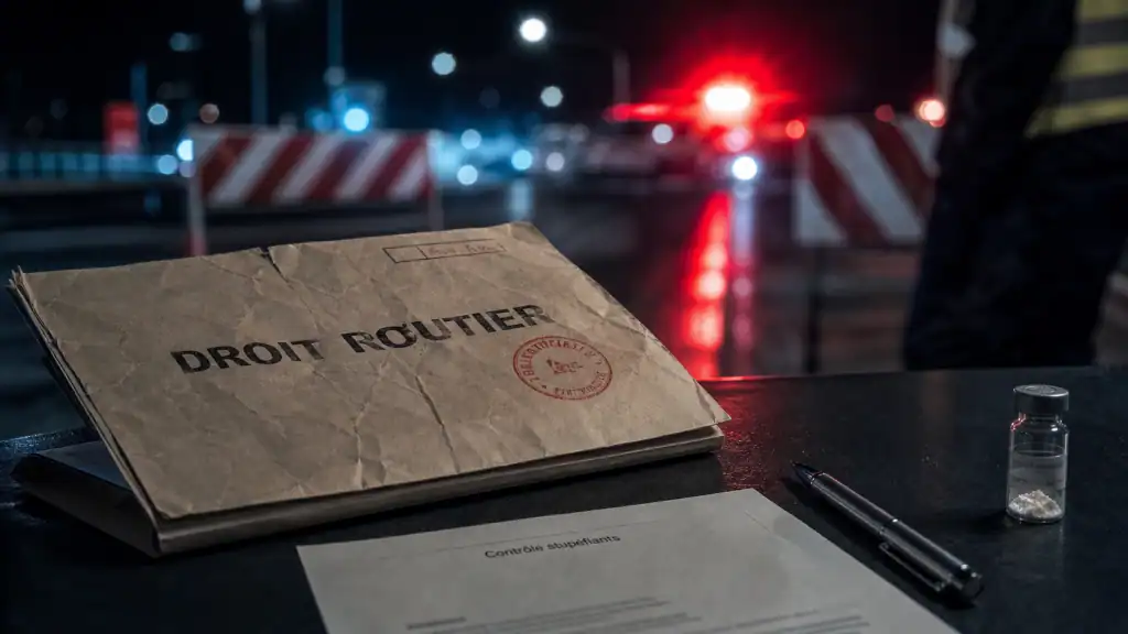 Conduite sous stupéfiant première fois : contrôle routier nocturne et sanctions
