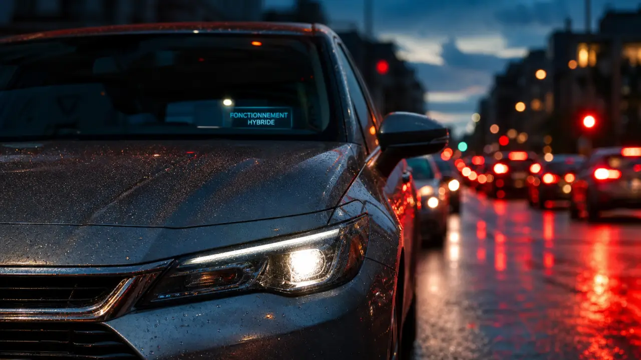 Fonctionnement voiture hybride : voiture en ville, recharge et trajets