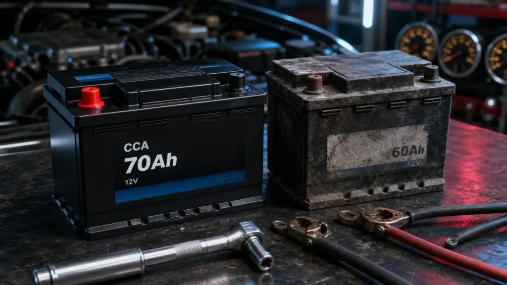 Peut on mettre une batterie 70Ah au lieu de 60Ah ? batterie 12V 70Ah vs 60Ah, CCA compatible
