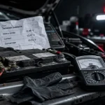 Signe de fatigue batterie voiture : tension basse et voyant allumé
