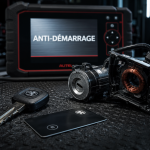 Systeme anti demarrage voiture : clé codée et boîtier diagnostic anti-démarrage