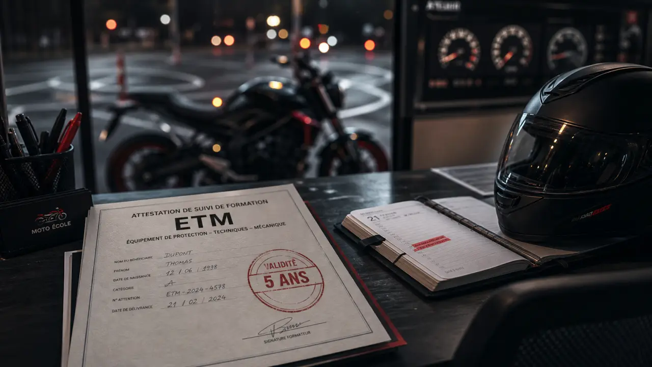 Validité code moto : 5 ans après l’ETM