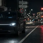 Vehicule sans conducteur niveau 3 : arrêt auto sur autoroute urbaine, feux et marquage