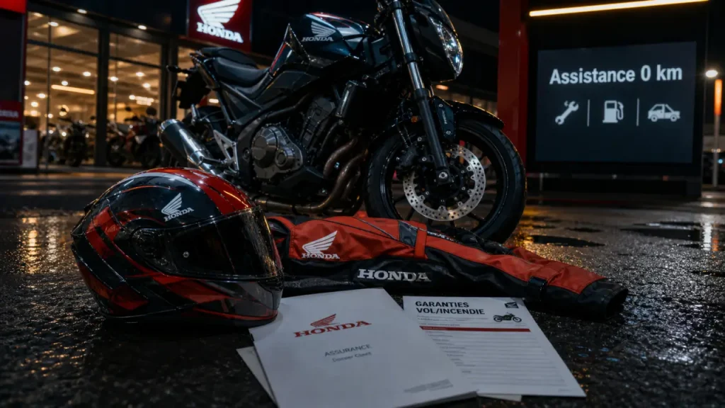 Assurance moto Honda avec assistance 0 km, 4 formules