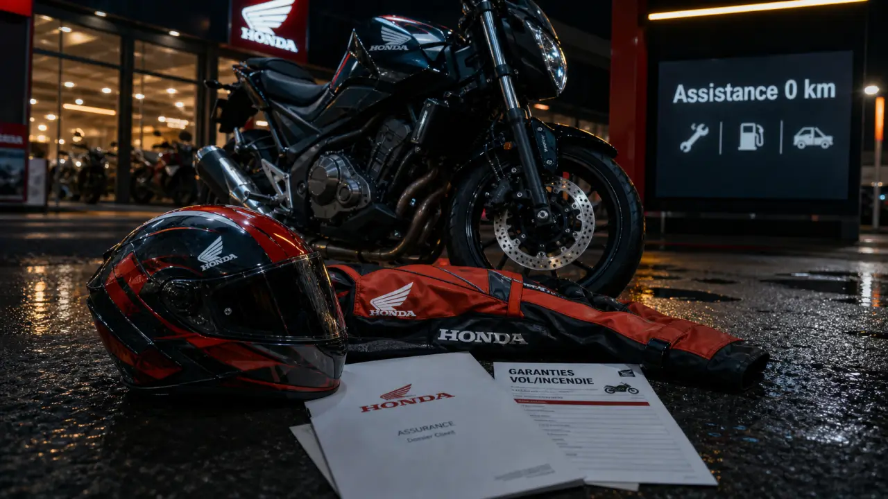 Assurance moto Honda avec assistance 0 km, 4 formules