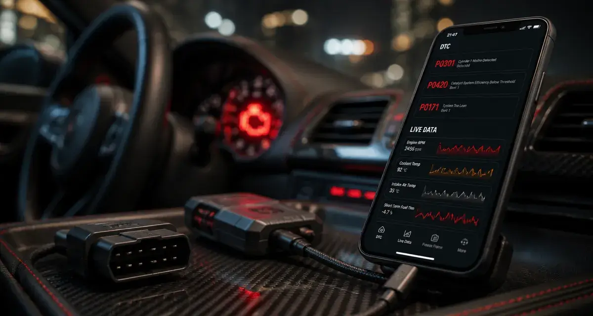 Code moteur en ligne OBD2 : outil de diagnostic et données Live Data