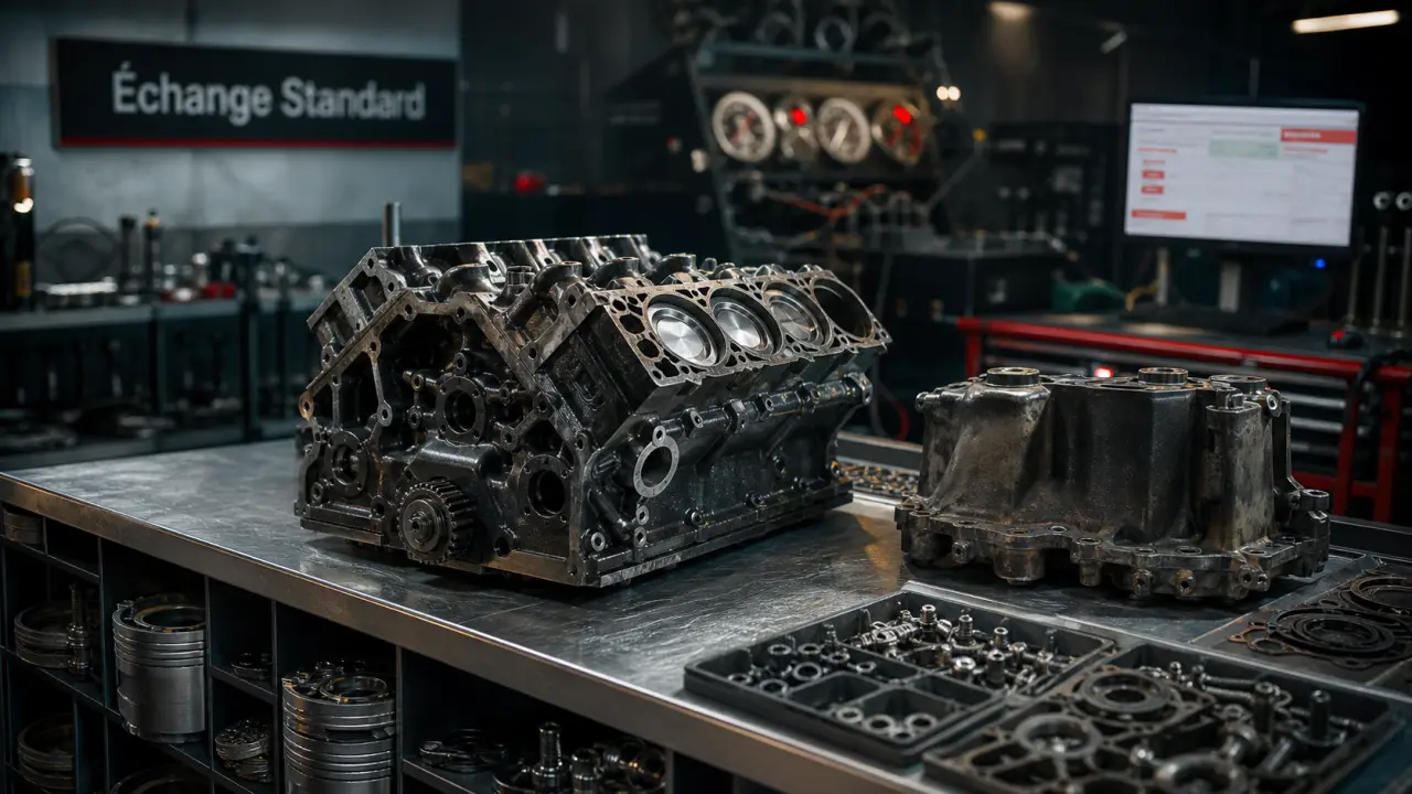 echange standard moteur en atelier : bloc reconditionné, prix et garantie