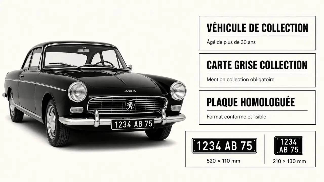 Plaque d'immatriculation noir : infographie sur les conditions légales, les dimensions et les risques de non-conformité