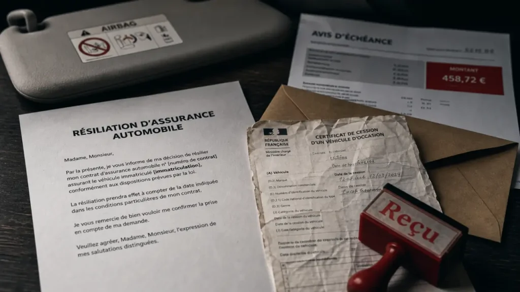 Lettre modèle résiliation assurance auto, pièces à joindre et délais