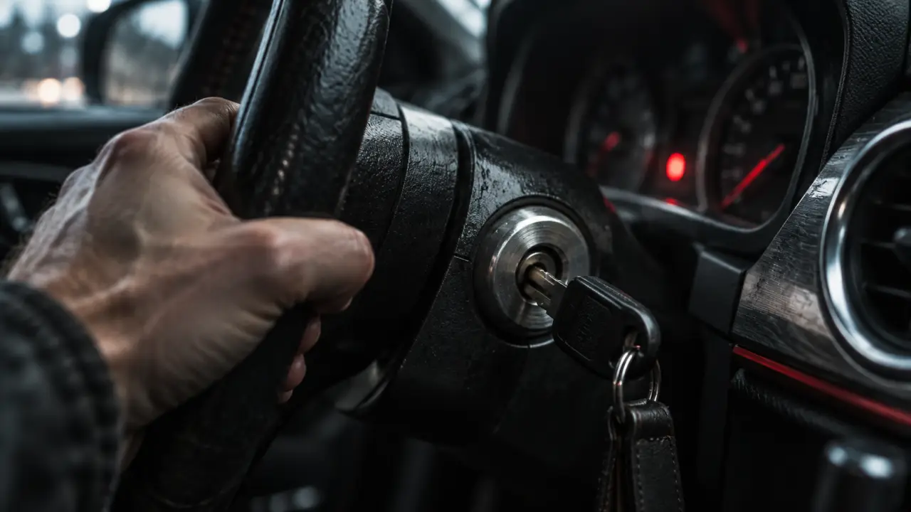 Blocage du volant : clé au Neiman, volant immobilisé, déverrouillage sécurisé