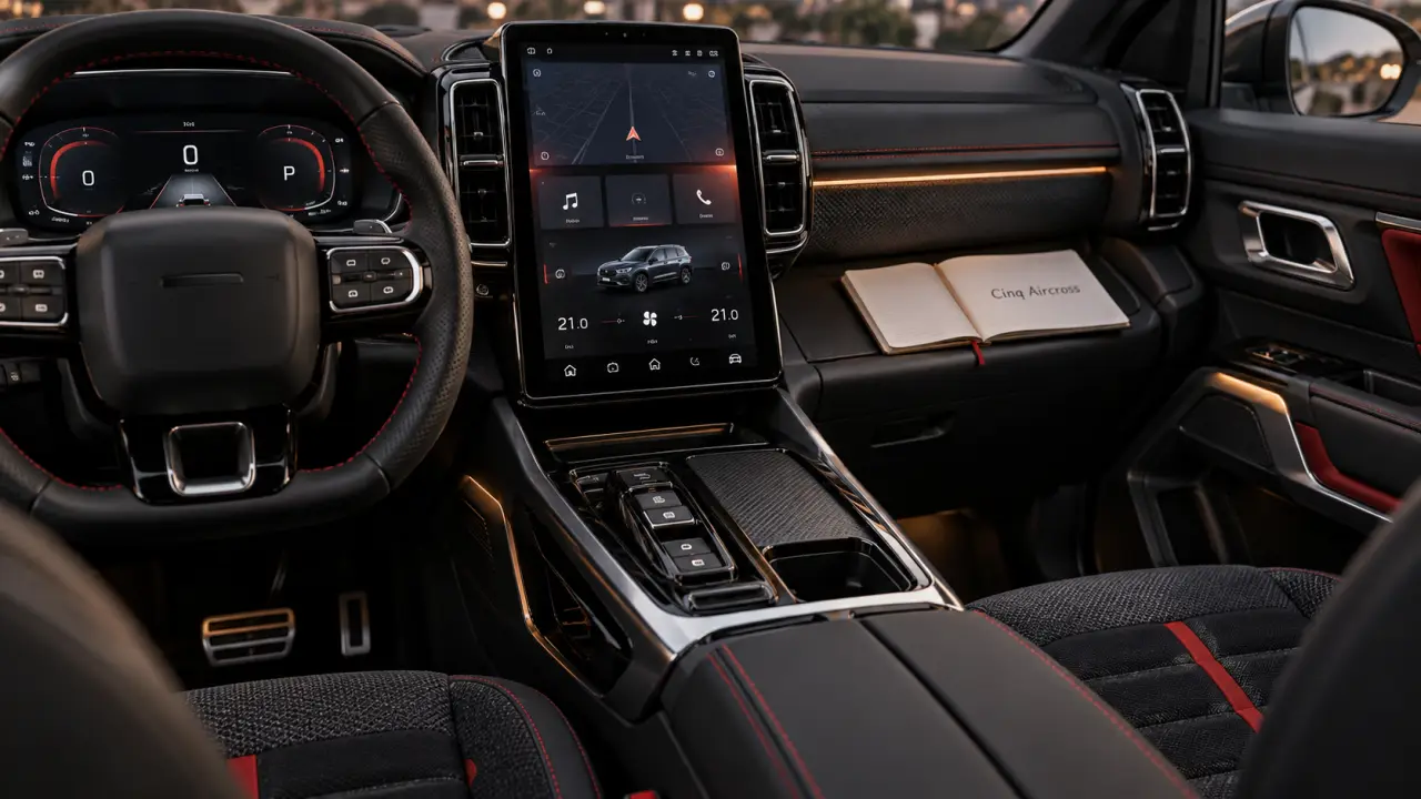 c5 aircross interieur : cockpit avec écran tactile et combiné numérique