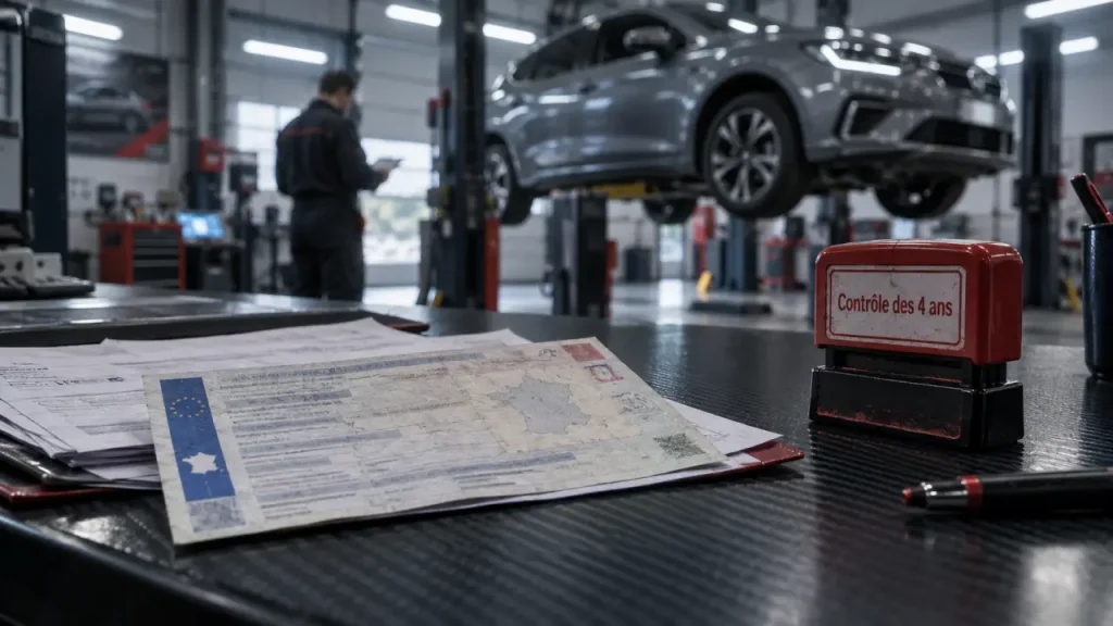 Contrôle technique vehicule neuf : tampon 4 ans et carte grise