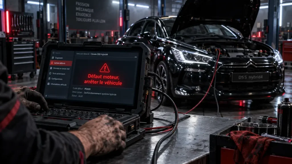 DS5 hybride problème : défaut moteur, arrêter le véhicule