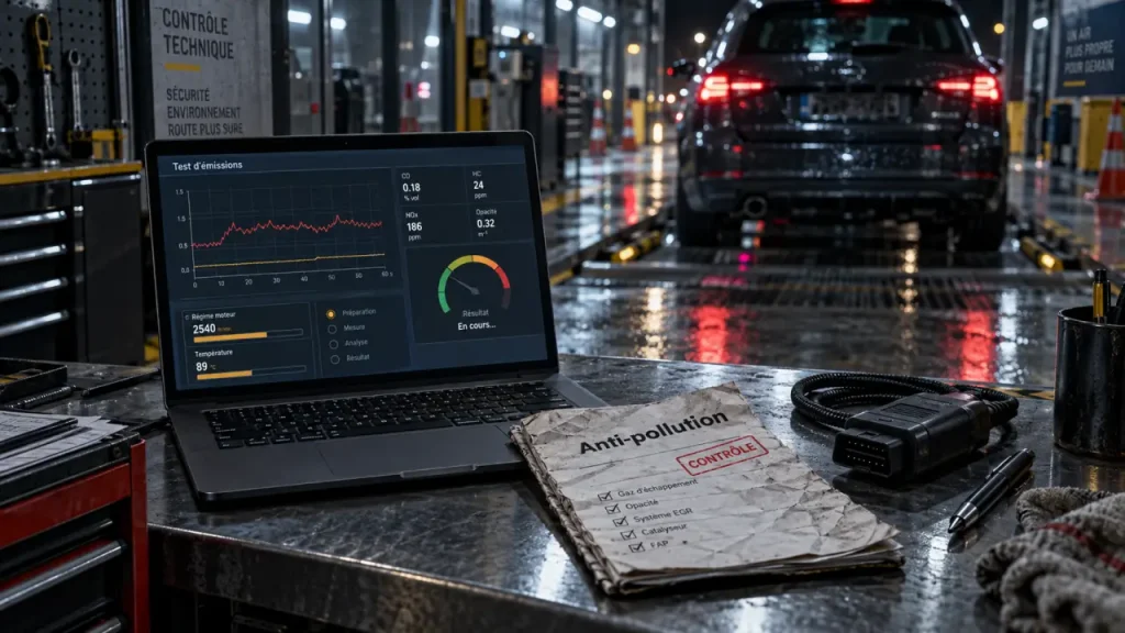 Astuce anti pollution contrôle technique : test émissions moteur chaud, FAP
