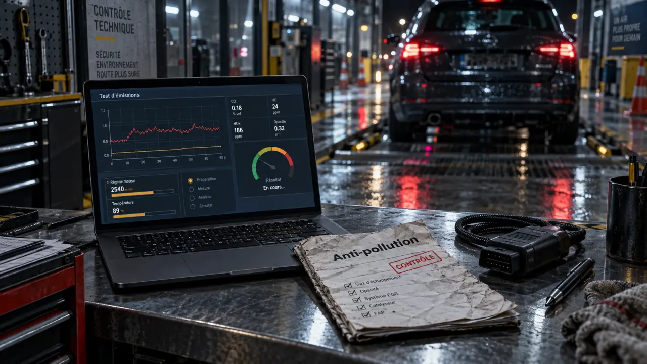 Astuce anti pollution contrôle technique : test émissions moteur chaud, FAP