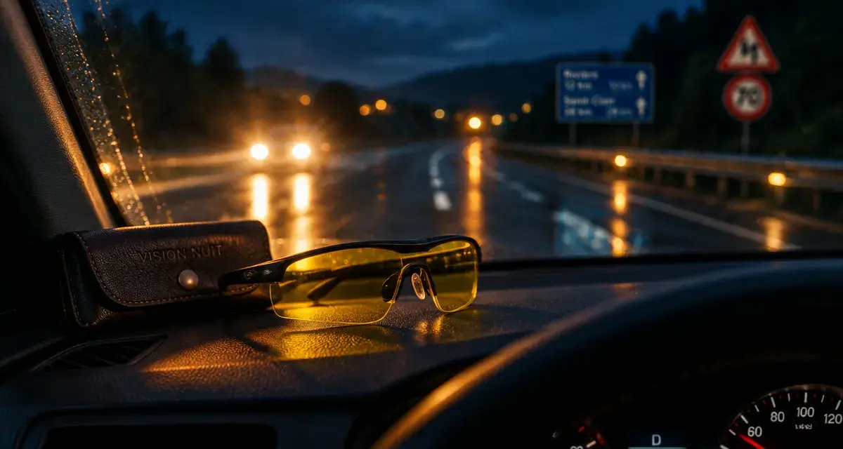 Lunette jaune conduite de nuit pour plus de confort au volant