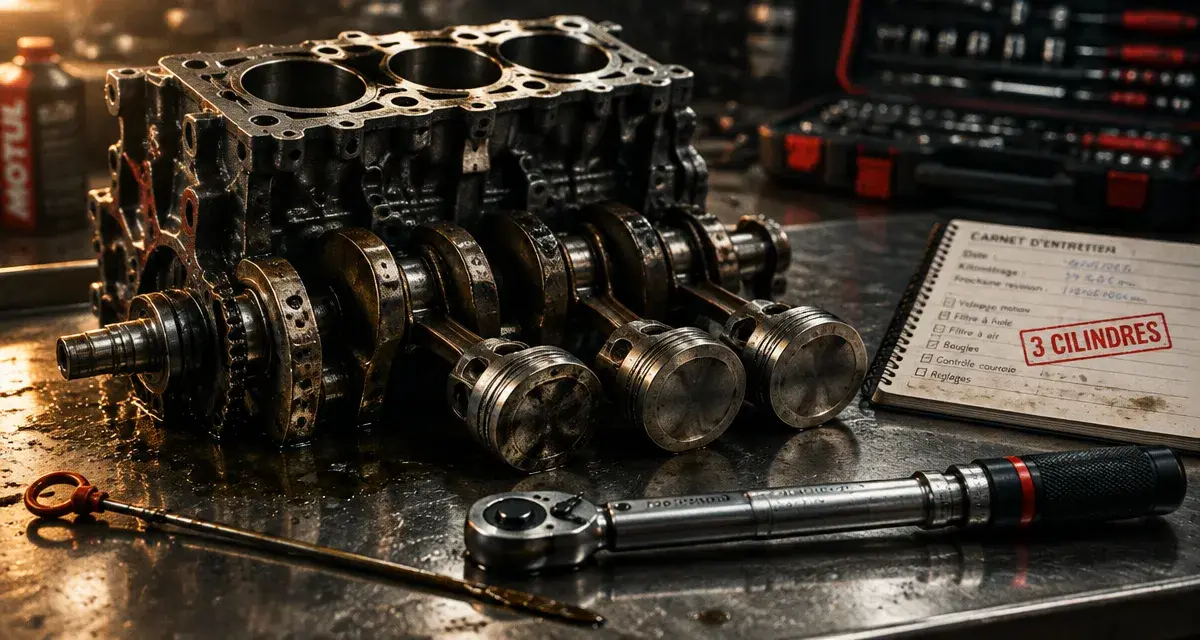 Moteur à 3 cylindres : contrôle vibrations, turbo et distribution