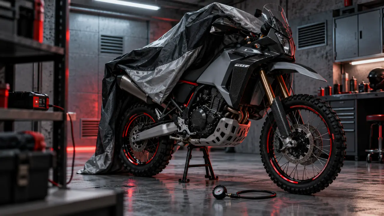 Stockage moto en garage sec : éviter l’humidité et la batterie à plat