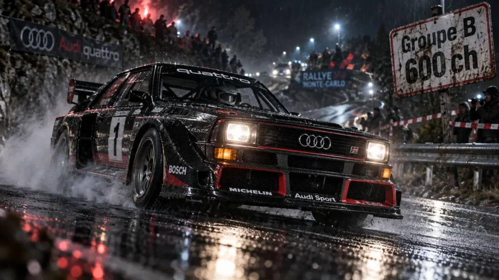 Voiture Groupe B : 600 ch, 580 kg et une fin brutale